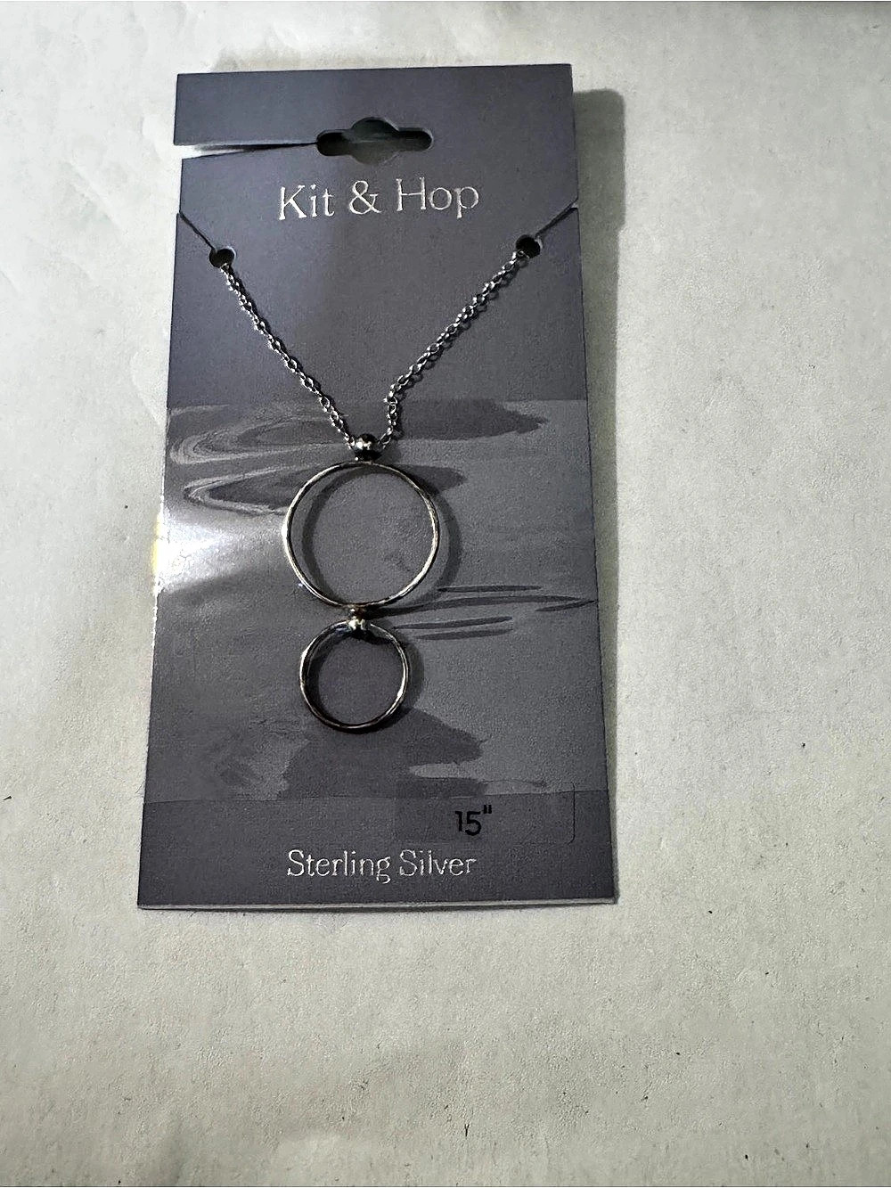 Kit & Hop Double Circle Sterling Silver Necklace